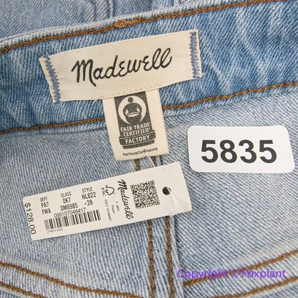 NEW Madewell The Curvy Perfect Vintage Straight Jean in Ferman Wash, size 28 - Picture 14 of 16
